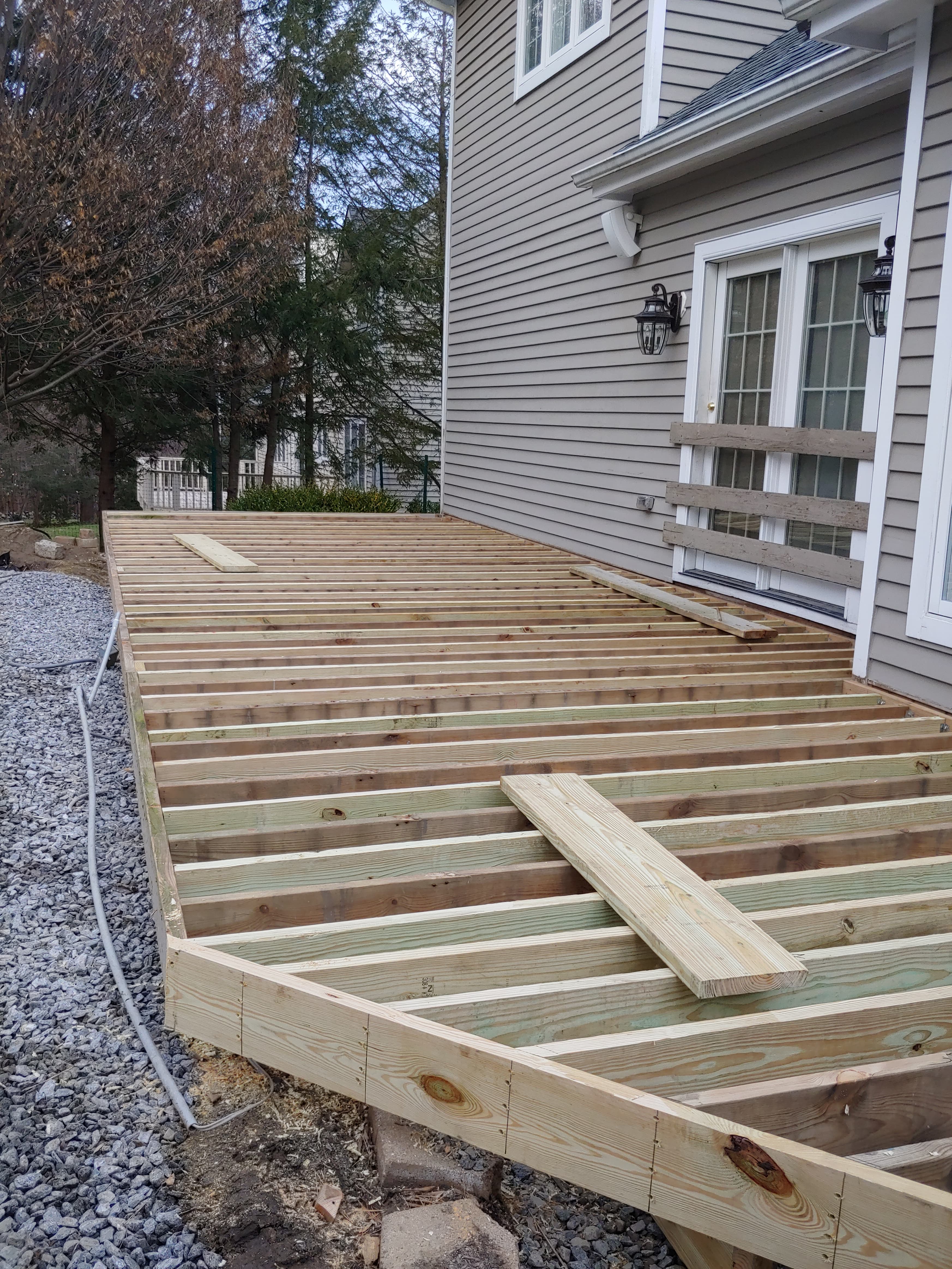 Deck construction in progress