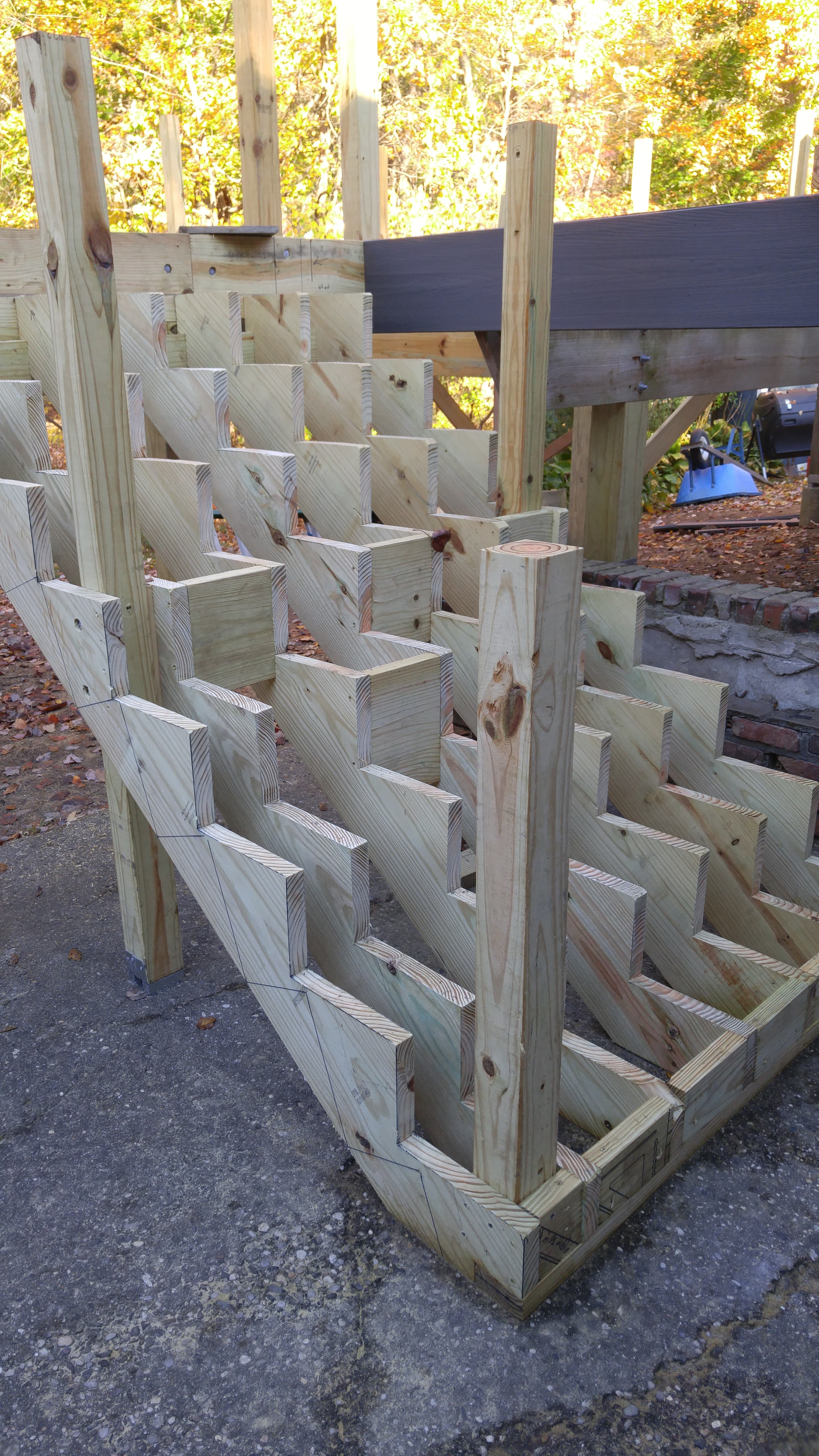 Deck stair framing detail